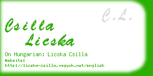 csilla licska business card